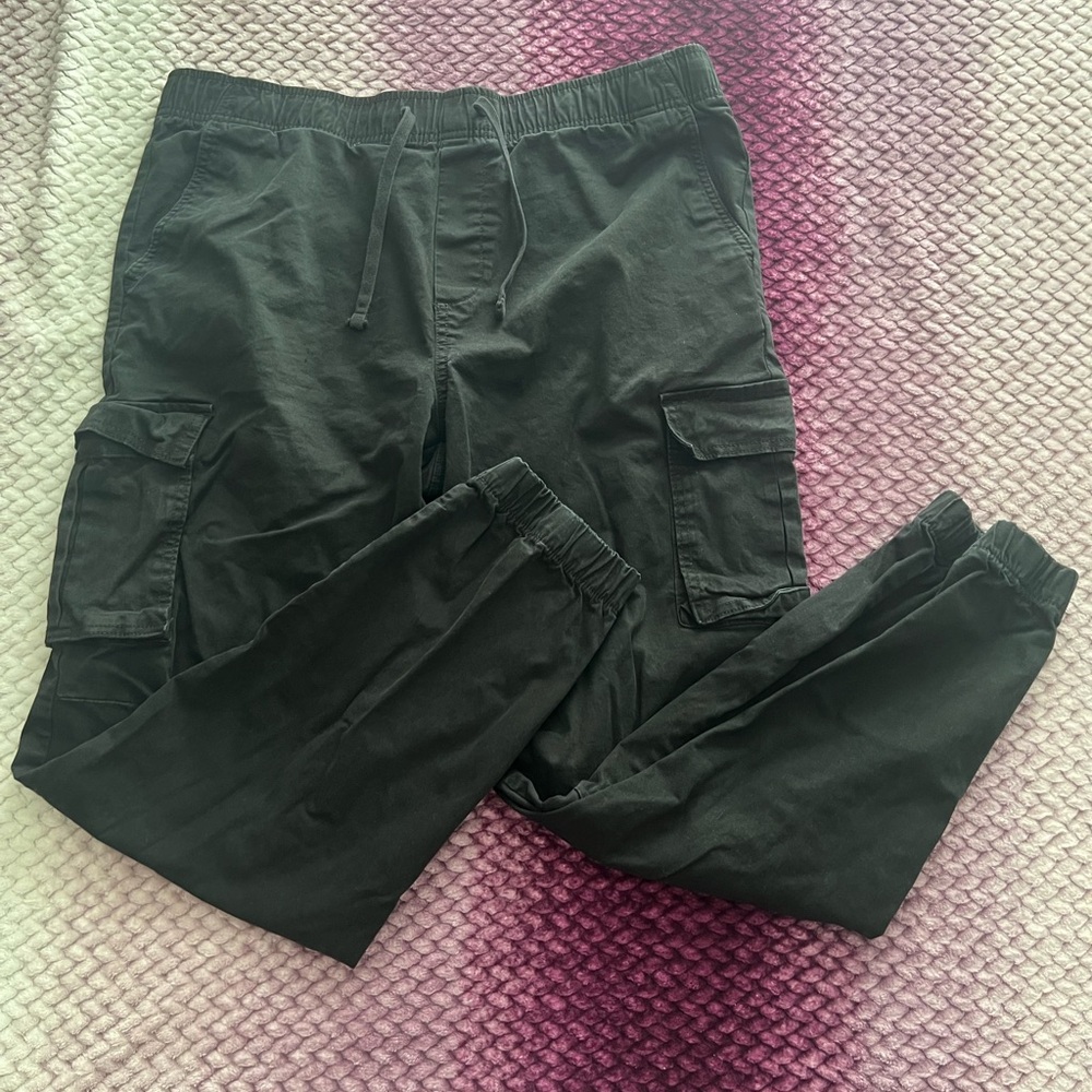No Boundaries Men's Black Cargo Pants